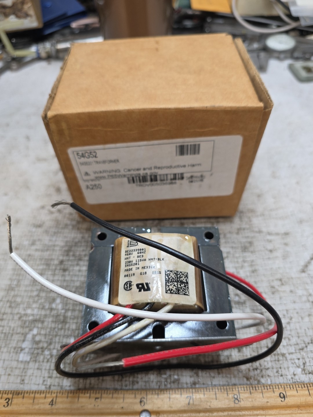 NEW 54G52 Lennox 460V-Pri 230V-Sec 115Va Transf OEM 54G52 NEW IN OPEN BOX