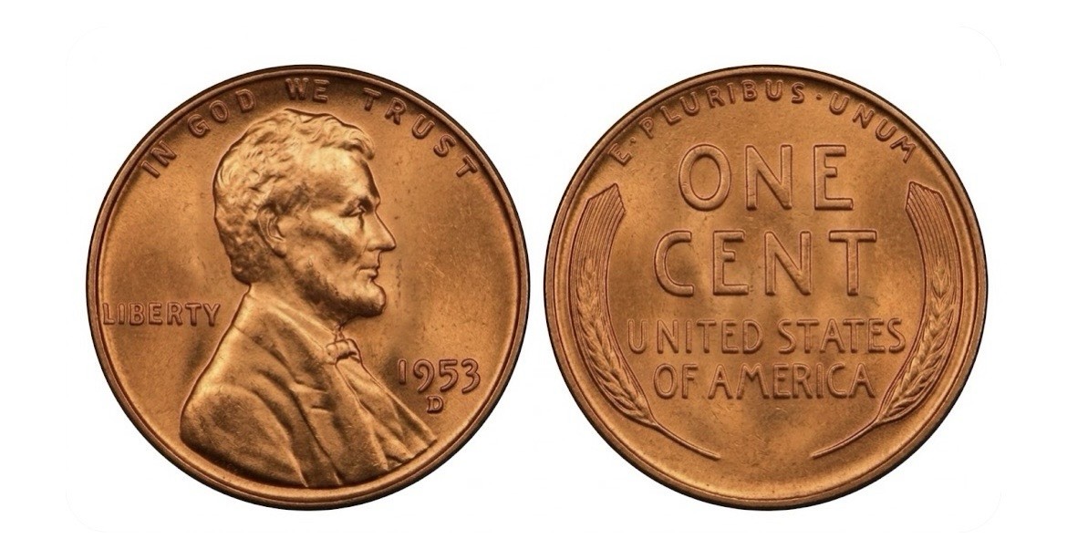 1953 D 1953D Lincoln Cent Wheat Penny Uncirculated UNC BU