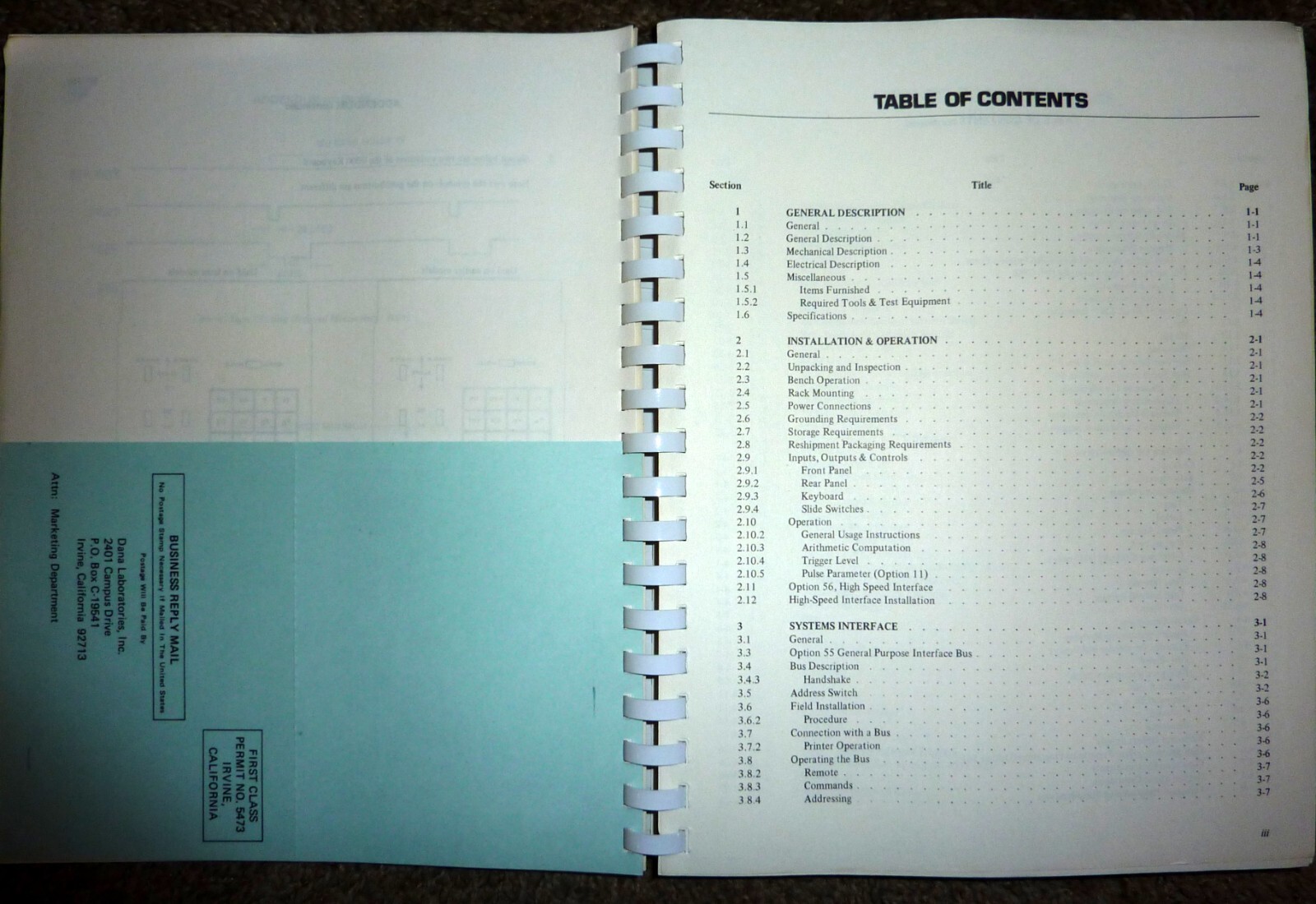 Dana Laboratories 9000 Microprocessing Timer/Counter Instruction Manual 1976 OEM