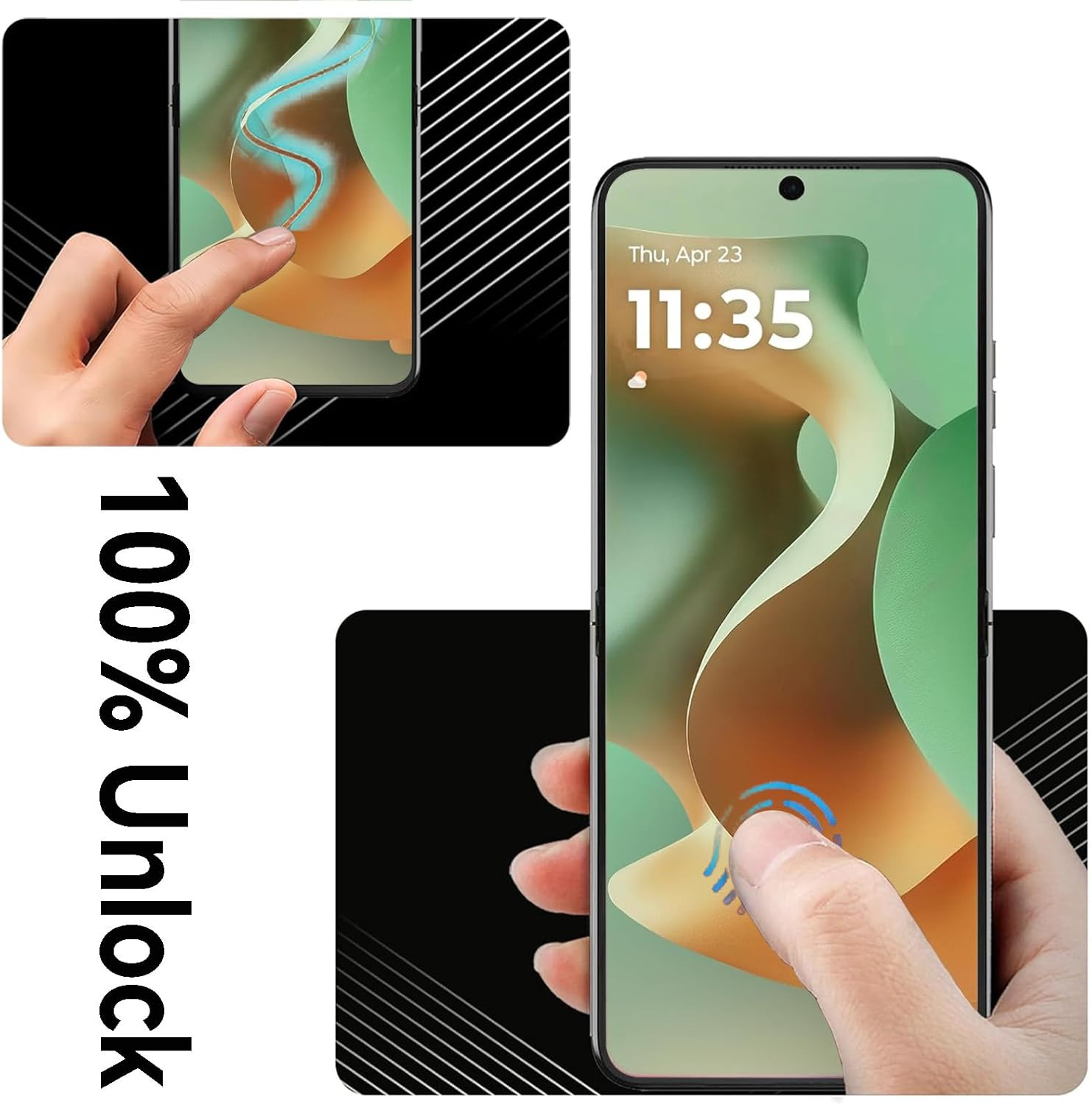 3 Pack for Motorola Razr 2025/2024 Screen Protector,[3 Main Screen + 3 Front Scr