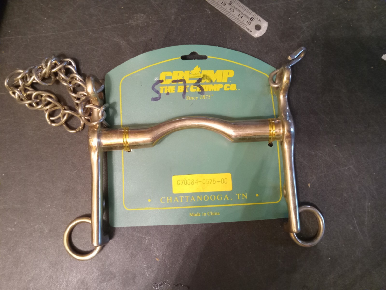 new English weymouth Bit dressage bit 5 3/4 inch mouth new on card crump
