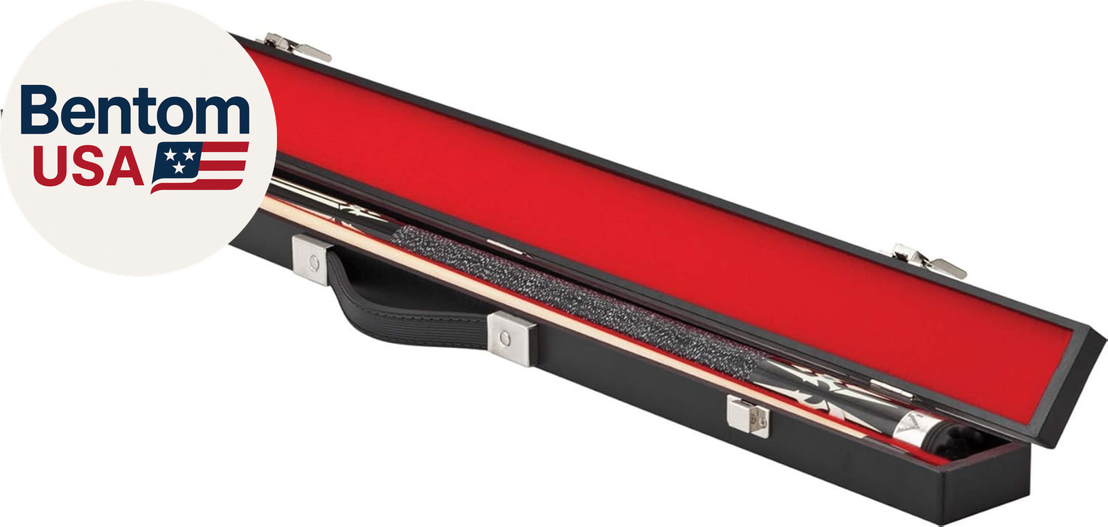by GLD Products Deluxe Billiard/Pool Cue Hard Case, Holds 1 Complete 2-Piece Cue