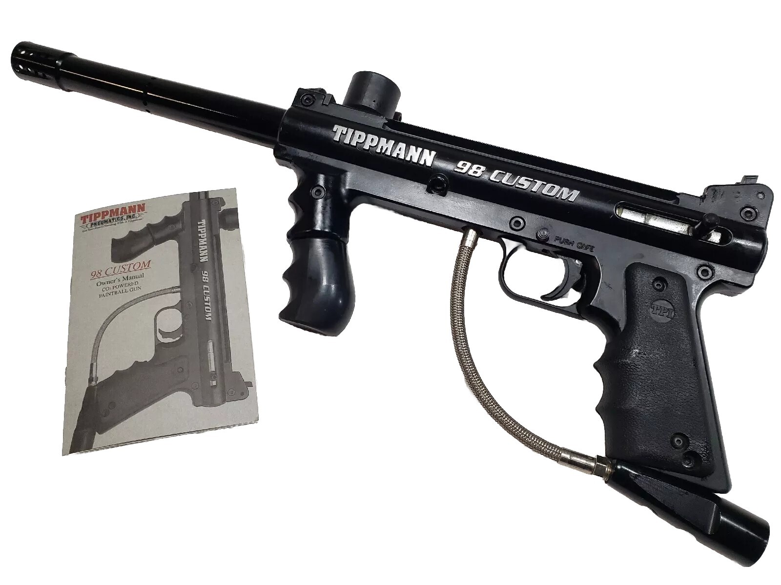 NICE Tippmann Model 98 Custom Semi Auto Paintball Gun + Barrel & new ball detent