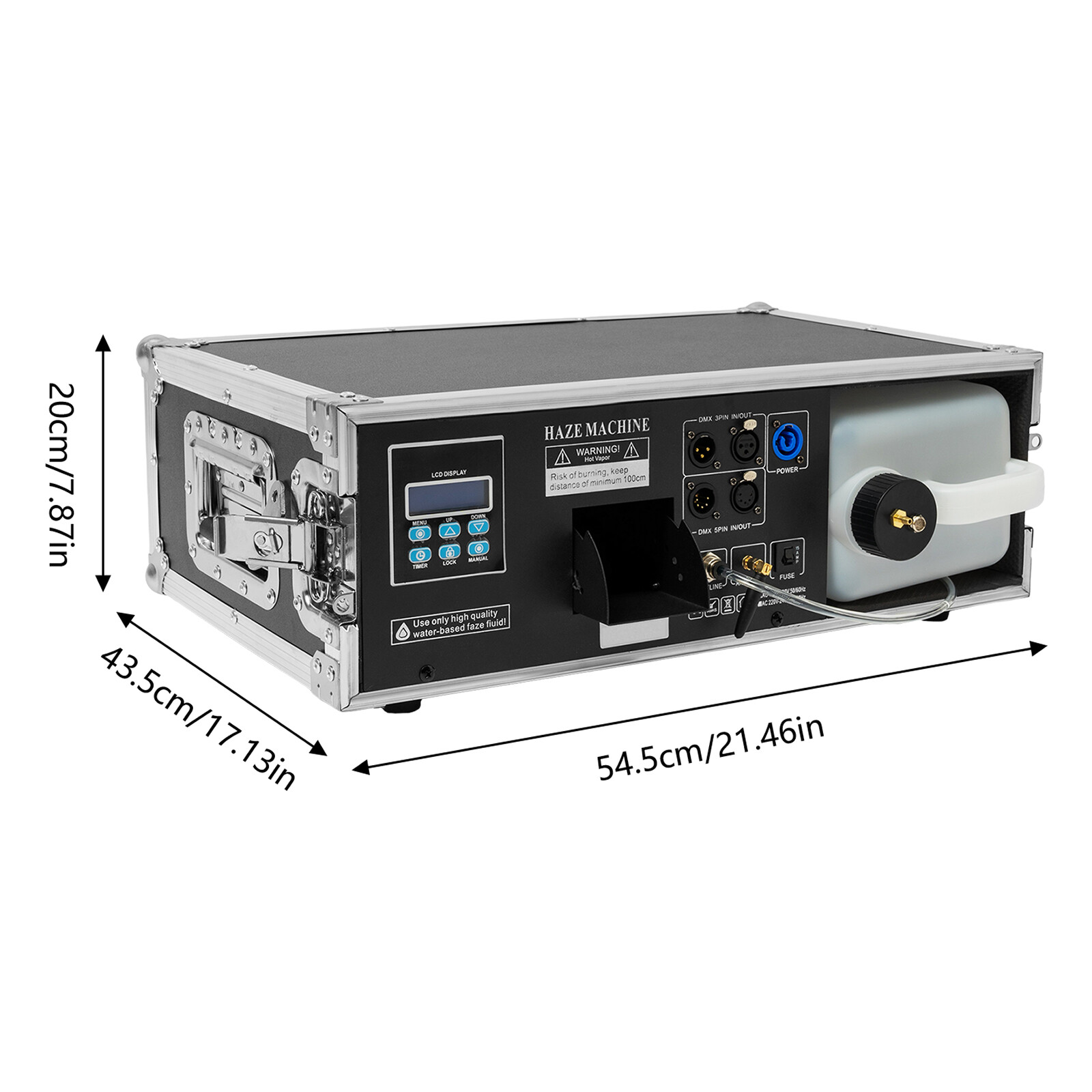 1500W Stage Mist Haze Machine 3.5L w/ Flight Case Package DJ Stage Effect Hazer