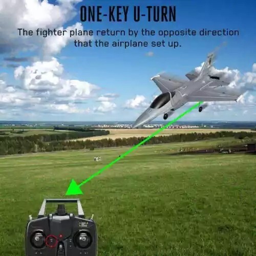 US VOLANTEX F16 Fighter 2.4GHz 4CH RC Plane Aircraft 6Axis Gyro RTF Stunt Glider
