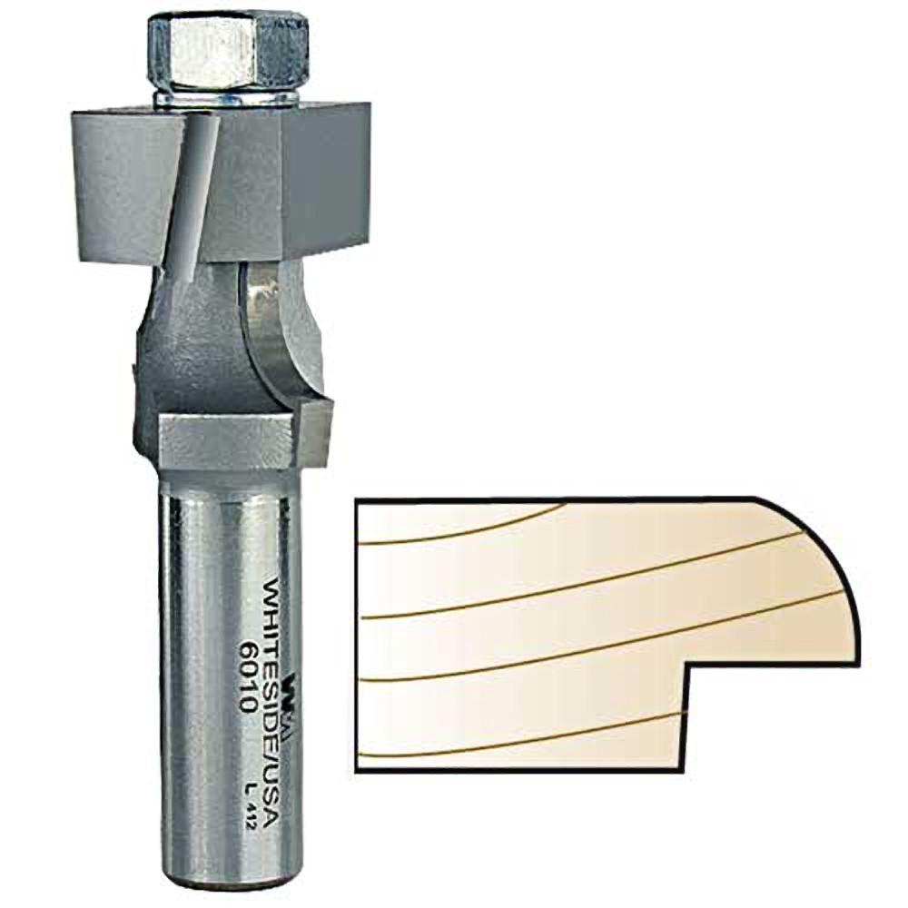 Whiteside Recessed Door Edge Bit, 1/2 in. SH x 1-1/8 in. CL