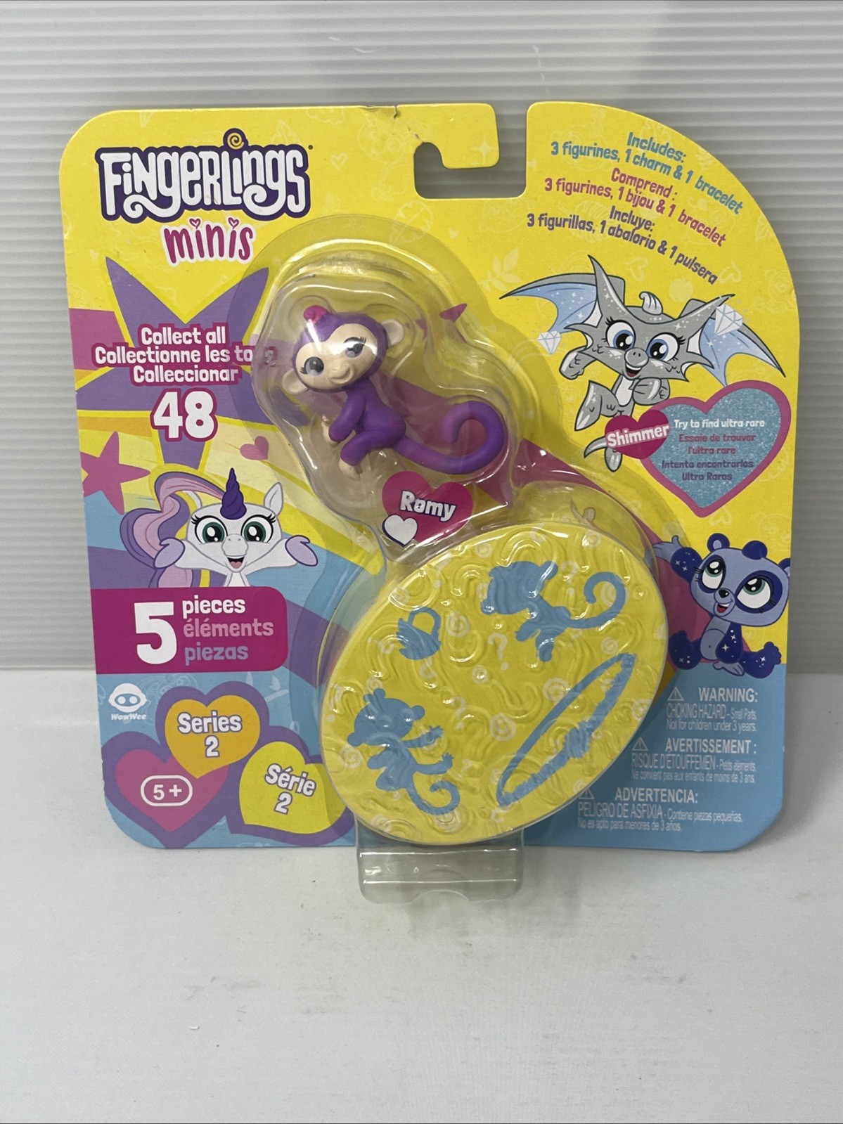 WowWee Fingerlings (Romy) Rare  - Series 2 - 5 Piece Blister - 3 Figures Plus