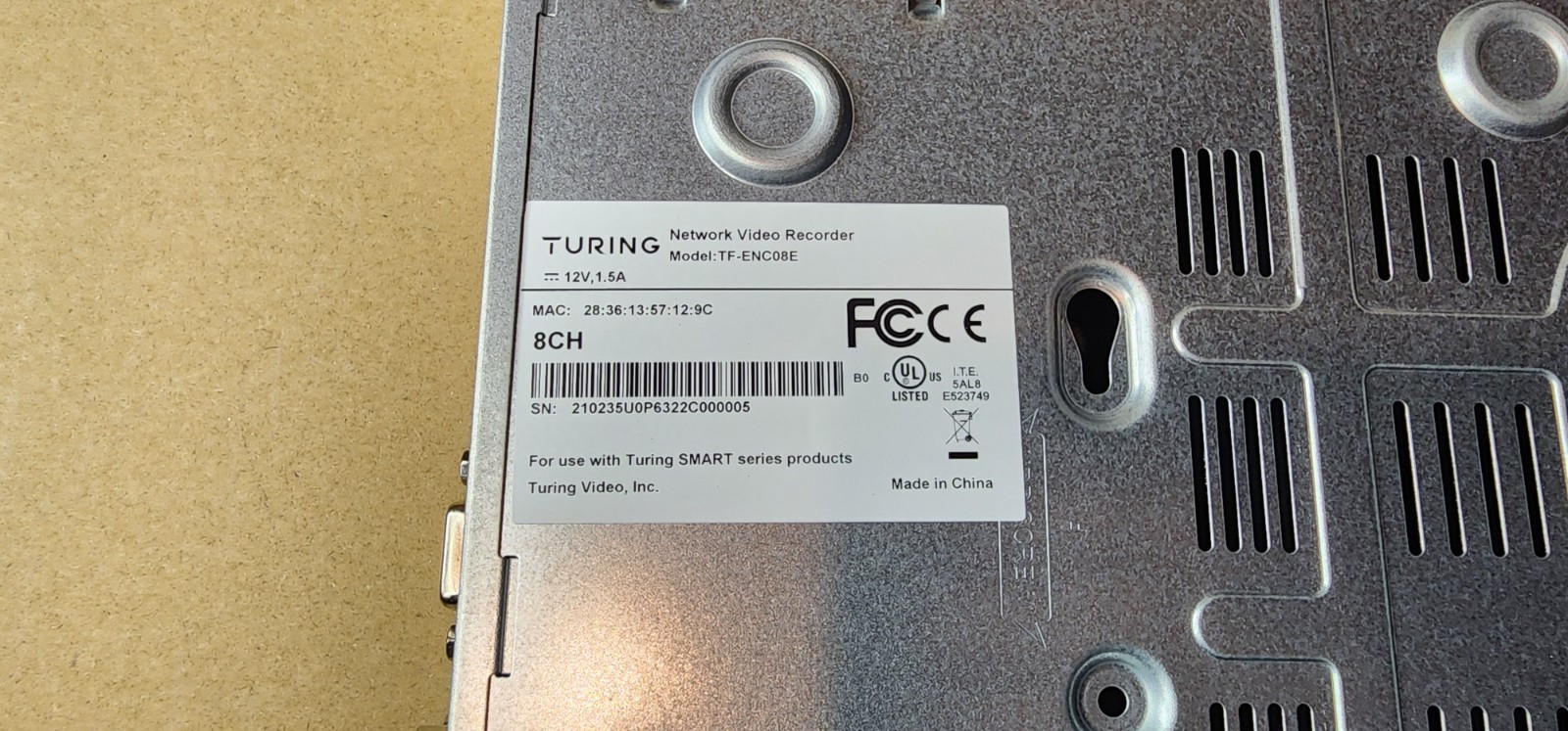 Turing TF-ENC08E Network Video Recorder