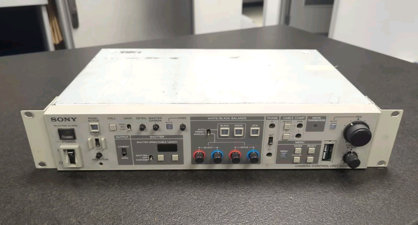 SONY CCU-D50 CAMERA CONTROL UNIT, Good Condition with Rack Ears and Power Cord