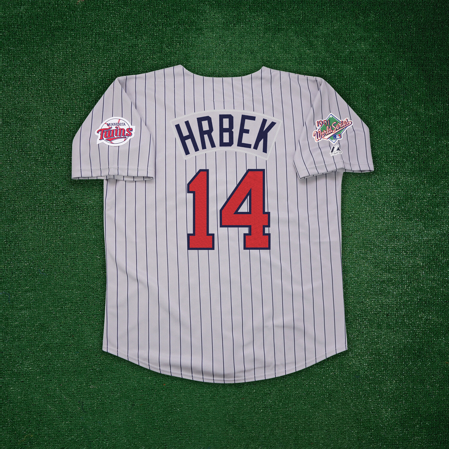 Kent Hrbek 1991 Minnesota Twins World Series Cooperstown Men's Grey Road Jersey