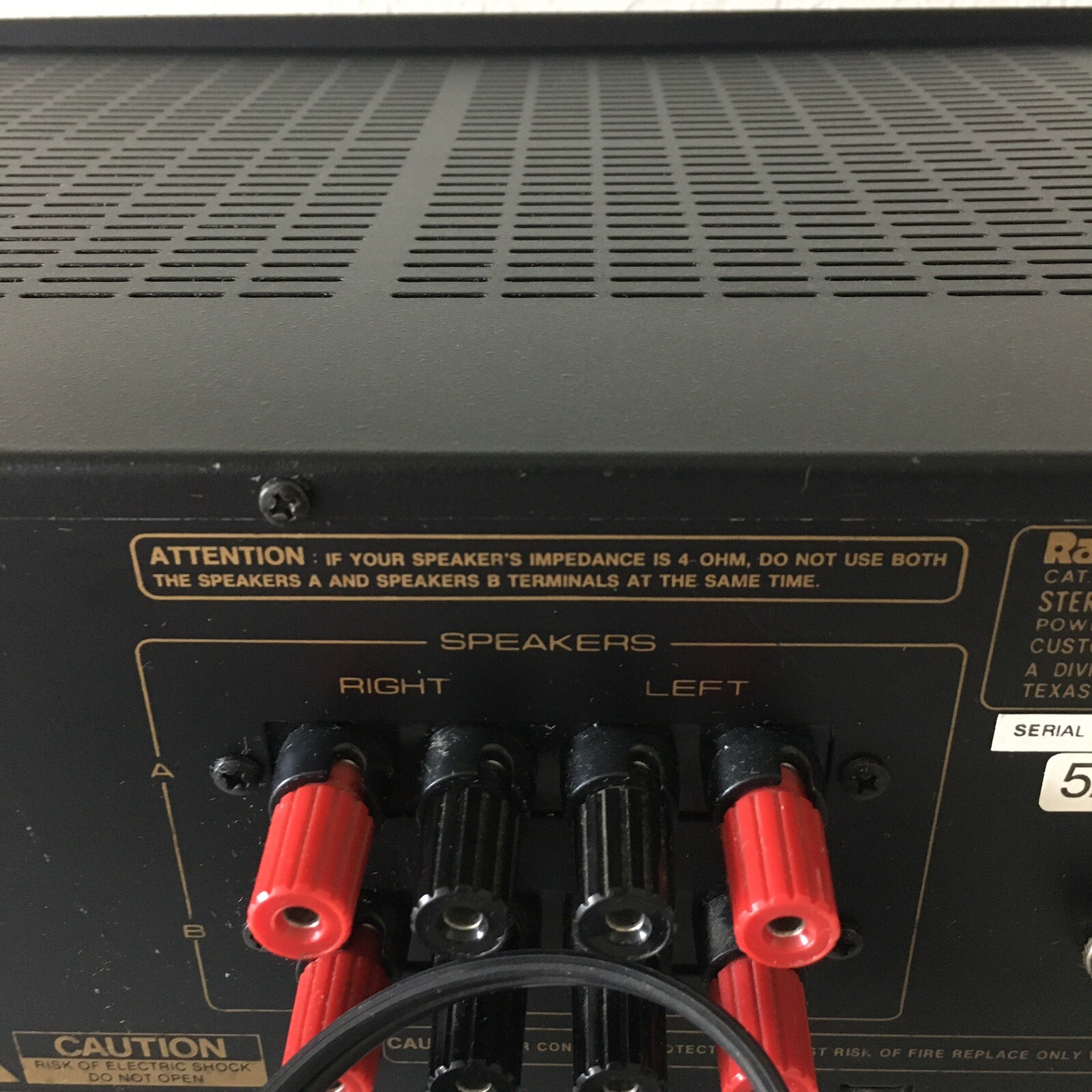 Radio Shack MPA-200 - 2 Channel Stereo Power Amplifier ~ Untested
