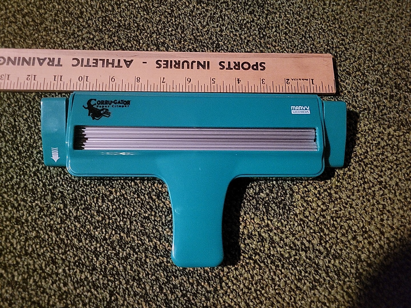 Marvy Uchida Corru-Gator Paper Crimper Circle Embosser Tool Wide Rollers