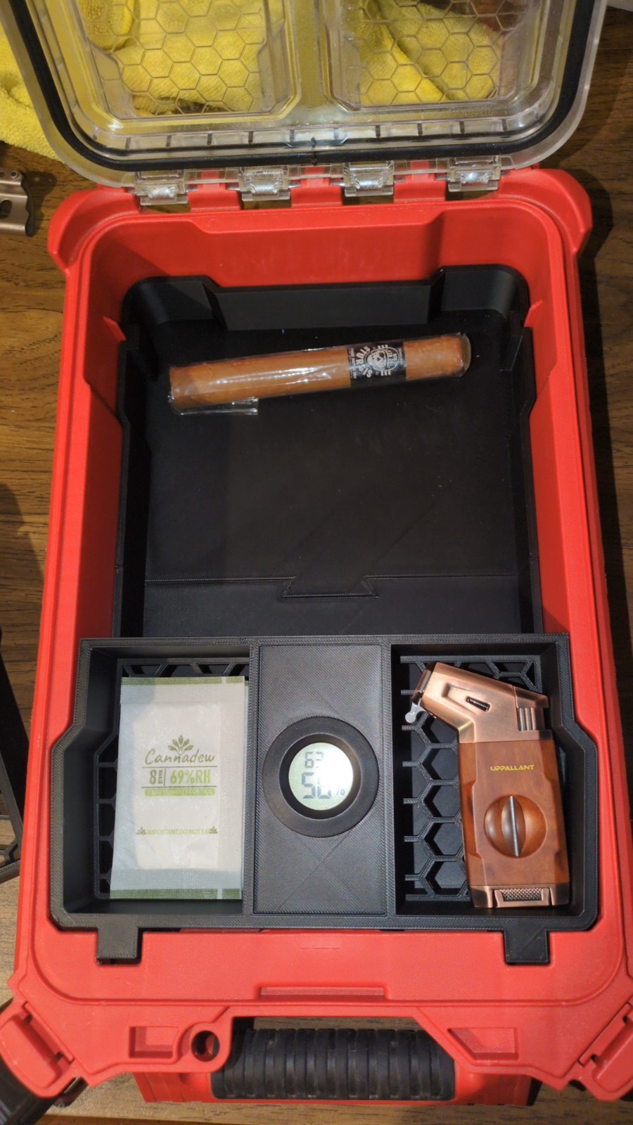 Cigar Humidor Insert V2 with Hygrometer for PACKOUT Compact Organizer (Insert)