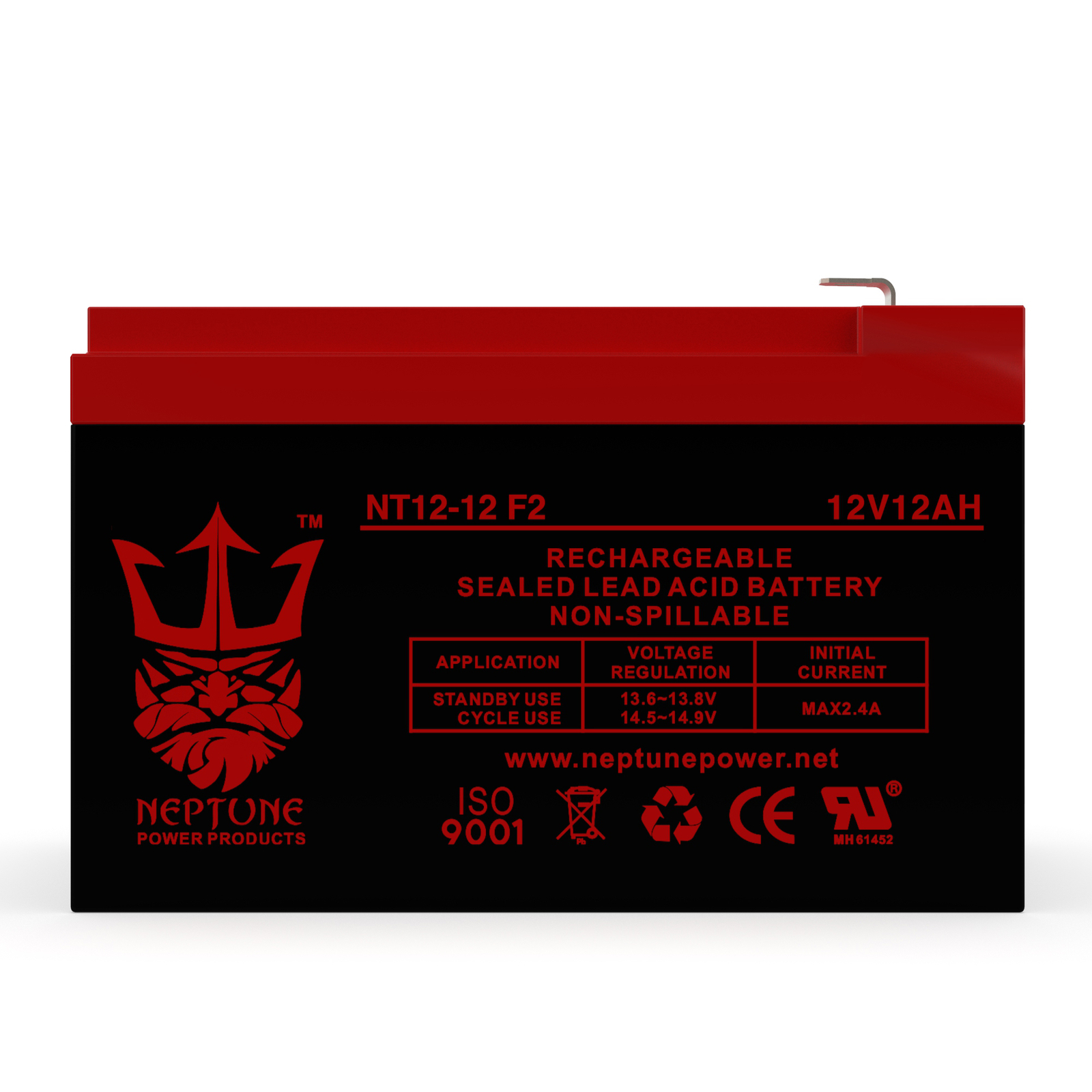 Neptune/Upg 12V 12Ah F2 SEALED LEAD ACID AGM DEEP-CYCLE RECHARGEABLE BATTERY