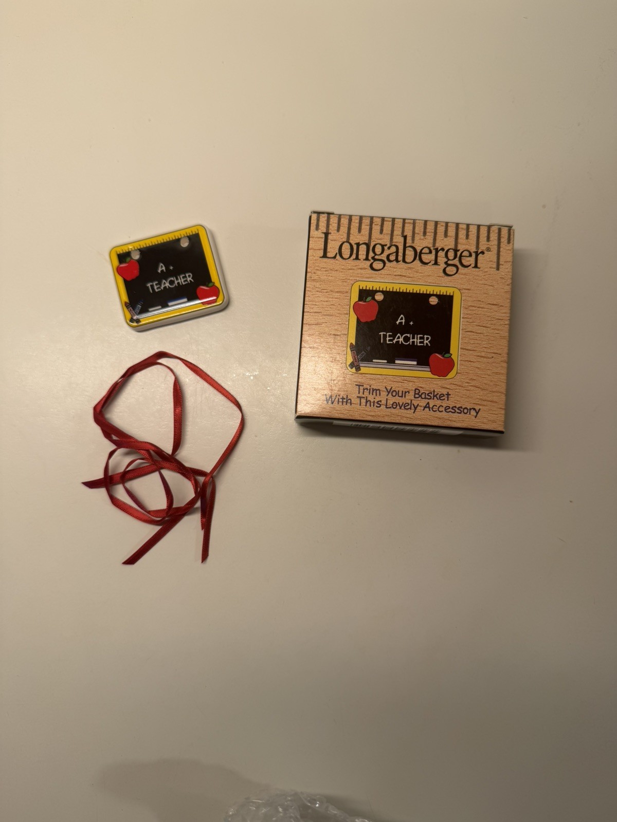 Longaberger A+ Teacher Tie On