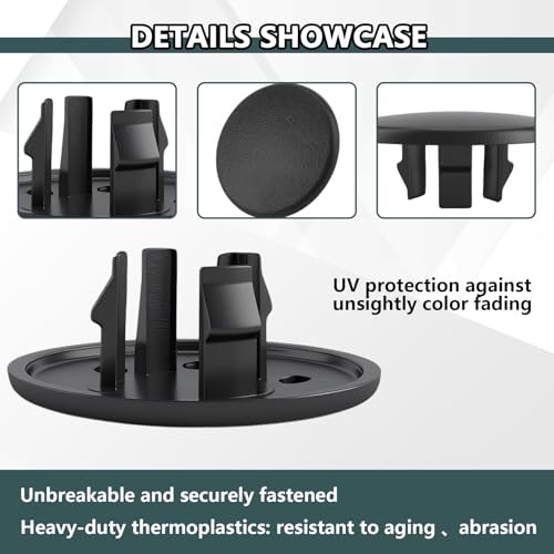 2PCS Car Armrest Cover,Universal Armrest Cap Replacement for Chevy Tahoe, Black