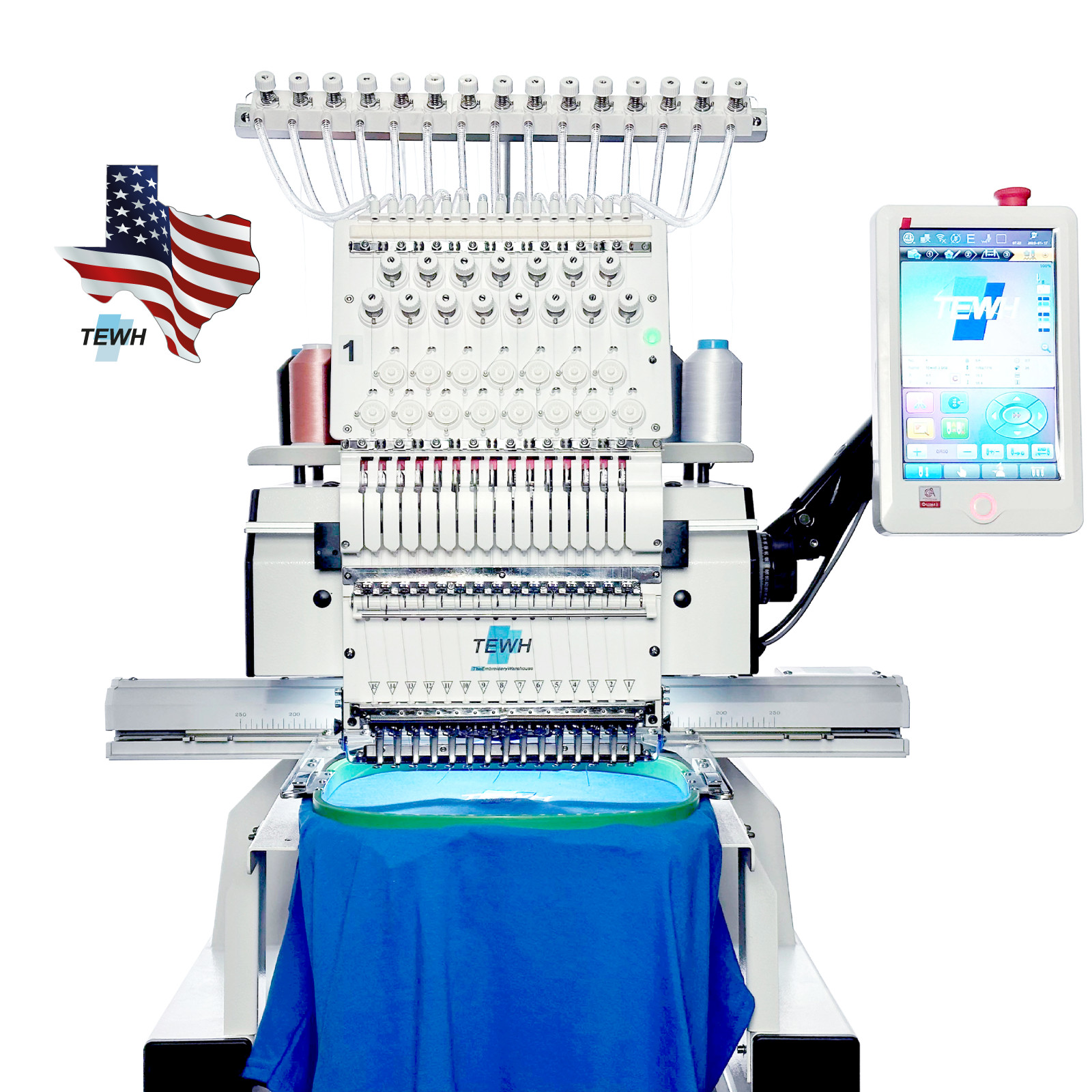 commercial embroidery machine, single-head, 15-needle, TEWH BC-1501