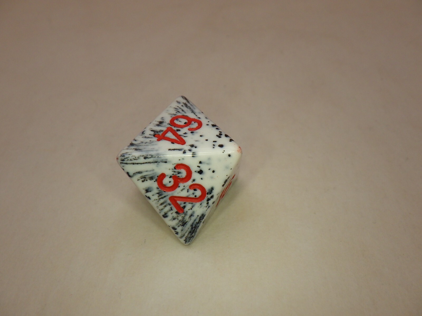 Red Dalmation D8 (Eight-Sided) Doubling Cube Die Tabletop Dice RPG Roleplay