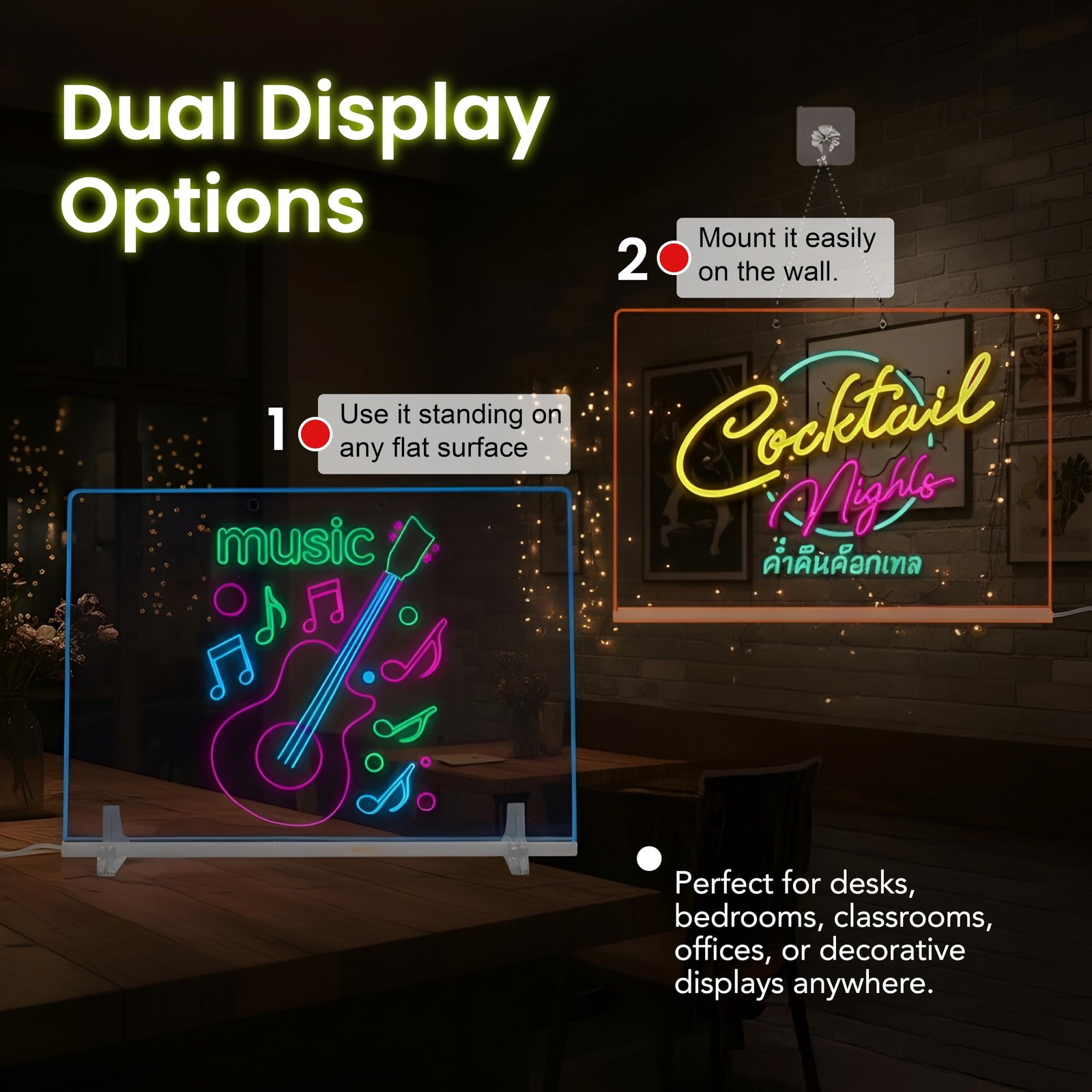 Drawing Board,13 Light Effects, Include Adapter, Drawing , Glow Doodle Note B...