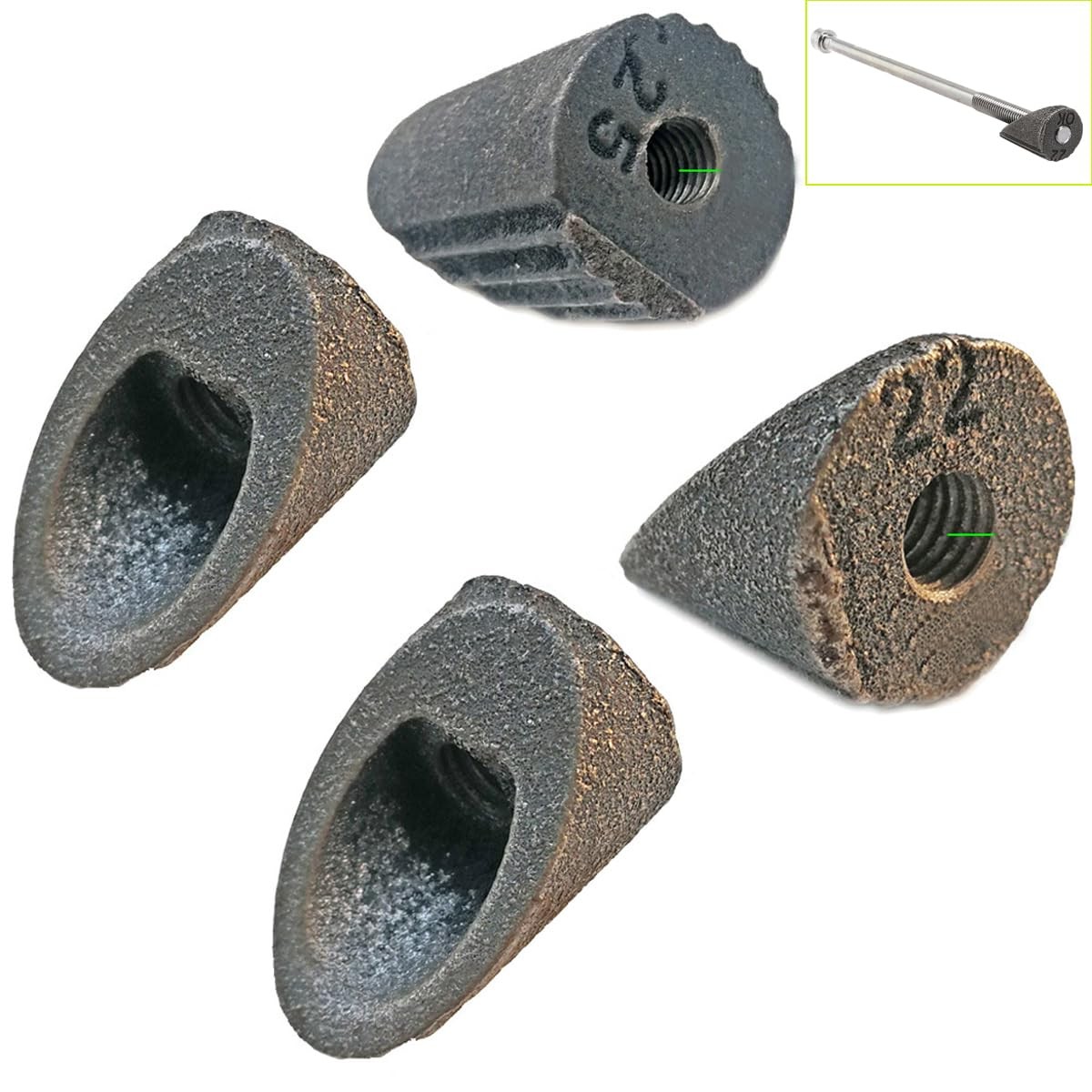 4 Pack YehVeh Replacement Bike Stem Wedge Nut Adapter Nut Iron Hardware