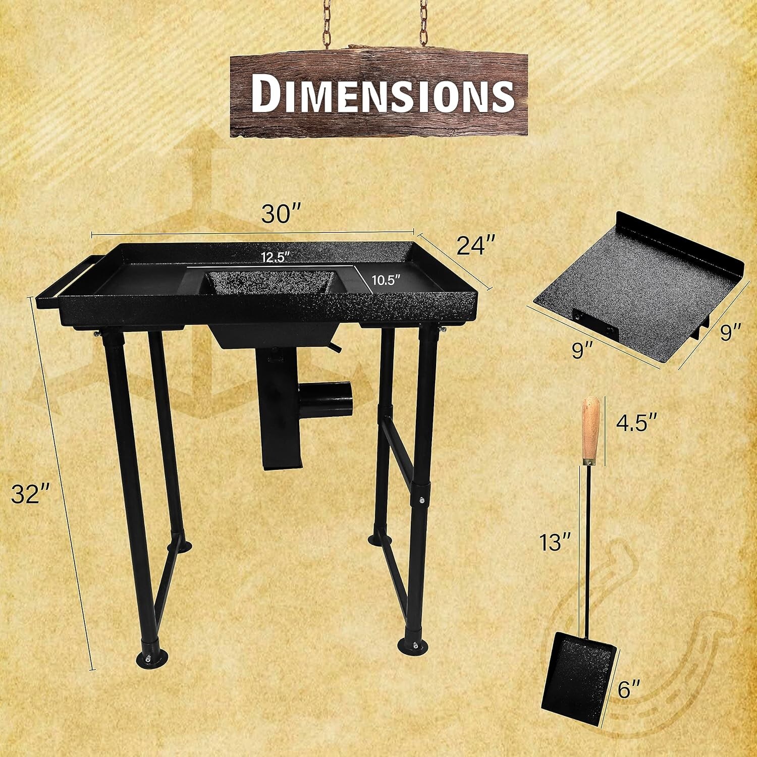 Coal Forge Stand & fire Pot Blacksmith Forge kit- Forge Starter kit Tool kit