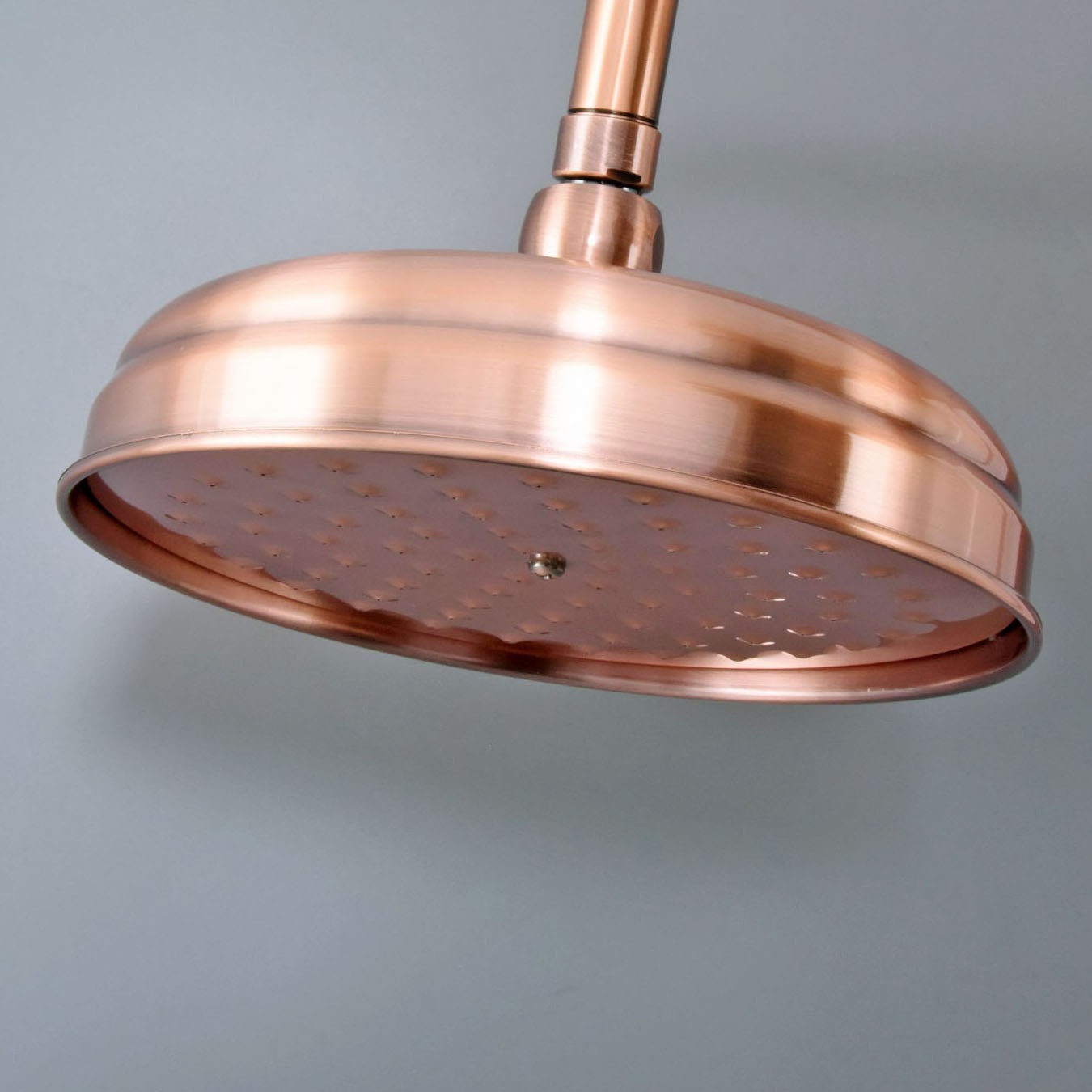 Antique Red Copper 8 inch Round Rainfall Shower Head Bathroom Rain Shower head