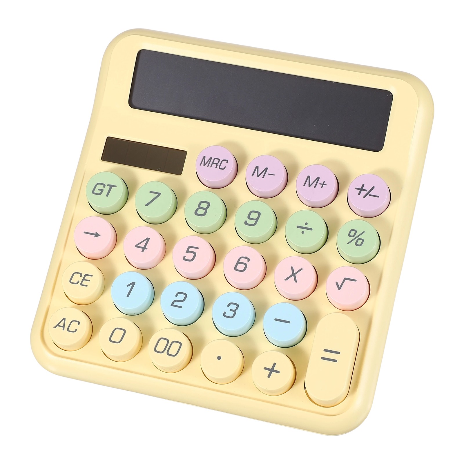 Cute Calculator Desk Calculator Basic Big Button, Colorful Yellow