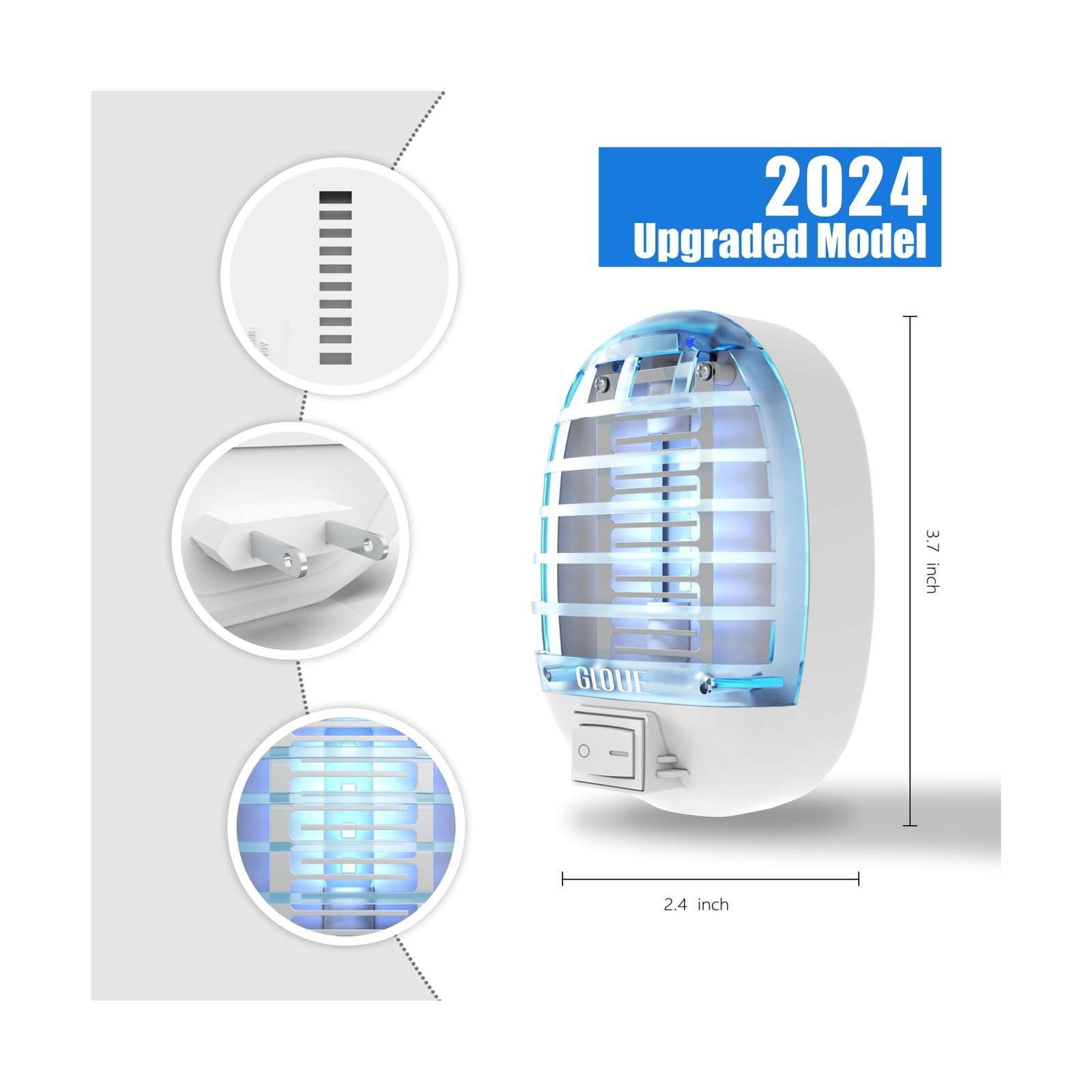 6 Pack Bug Zapper Indoor, Electronic Mosquitoes Killer Zapper with Blue Light...