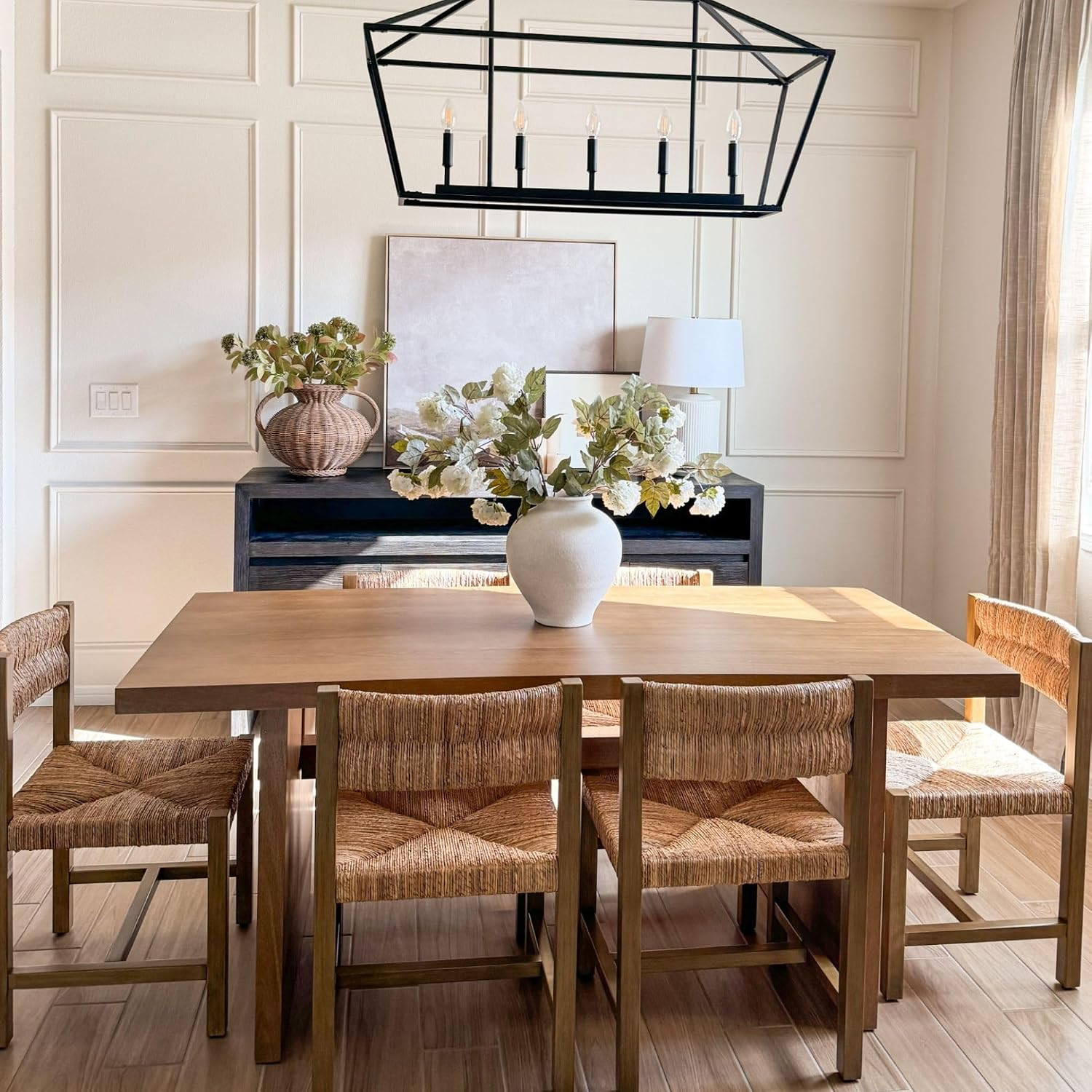 Nathan James Briggs Modern Dining Table for 6, Small Rectangle Dining Table, Sol