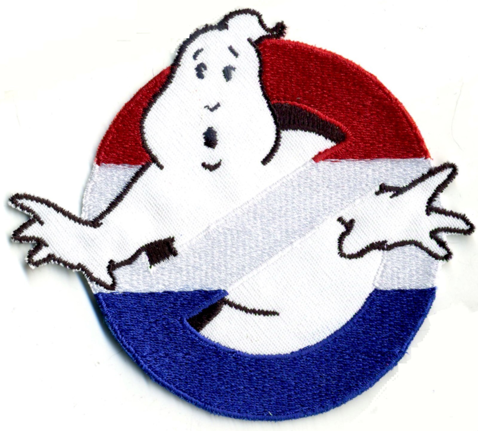 Netherlands, Dutch Flag Style Embroidered Ghostbusters No Ghost Iron-On Patch