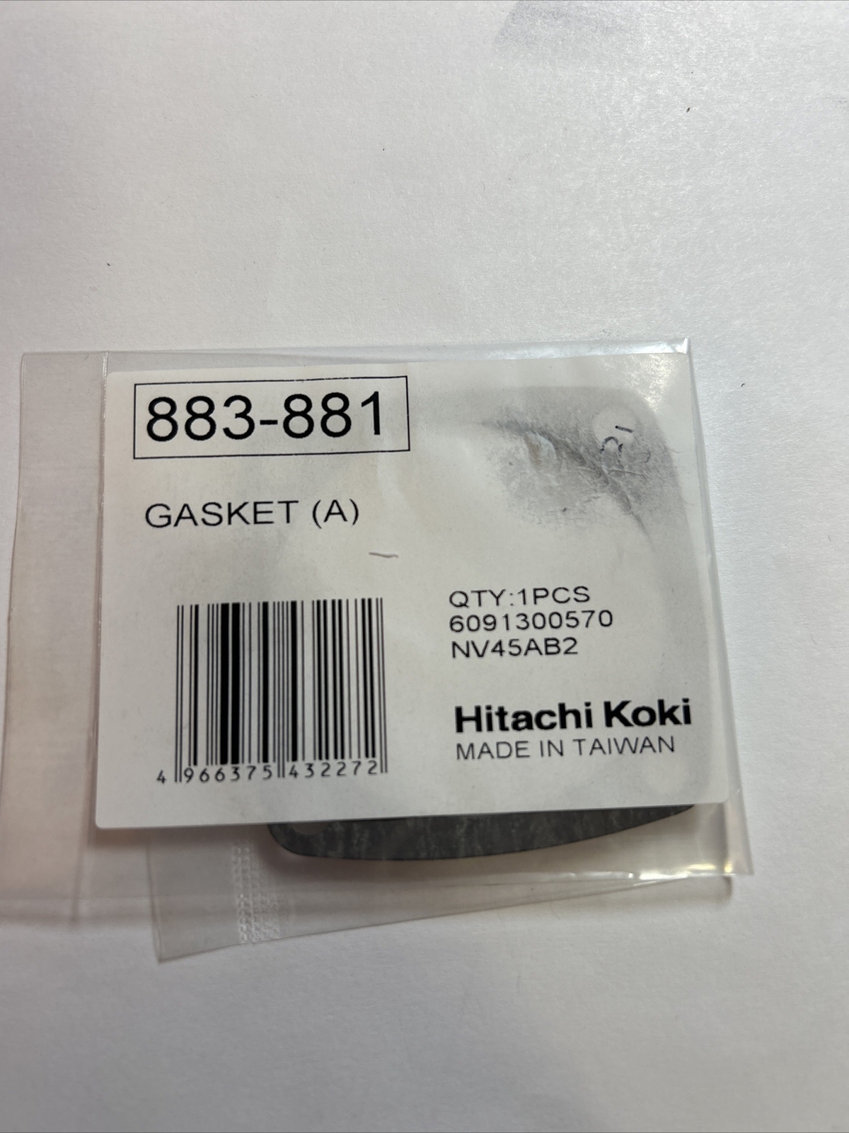 HITACHI 883-881 GASKET (A) NV45AB2 METABO NEW NIB