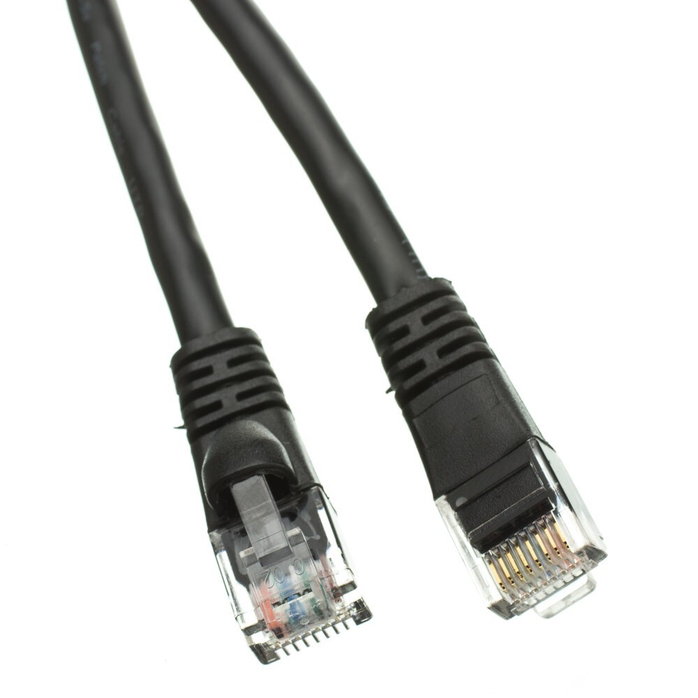 6TF Cat6 Black Copper Ethernet Patch Cable Snagless/Molded Boot  POE Compliant