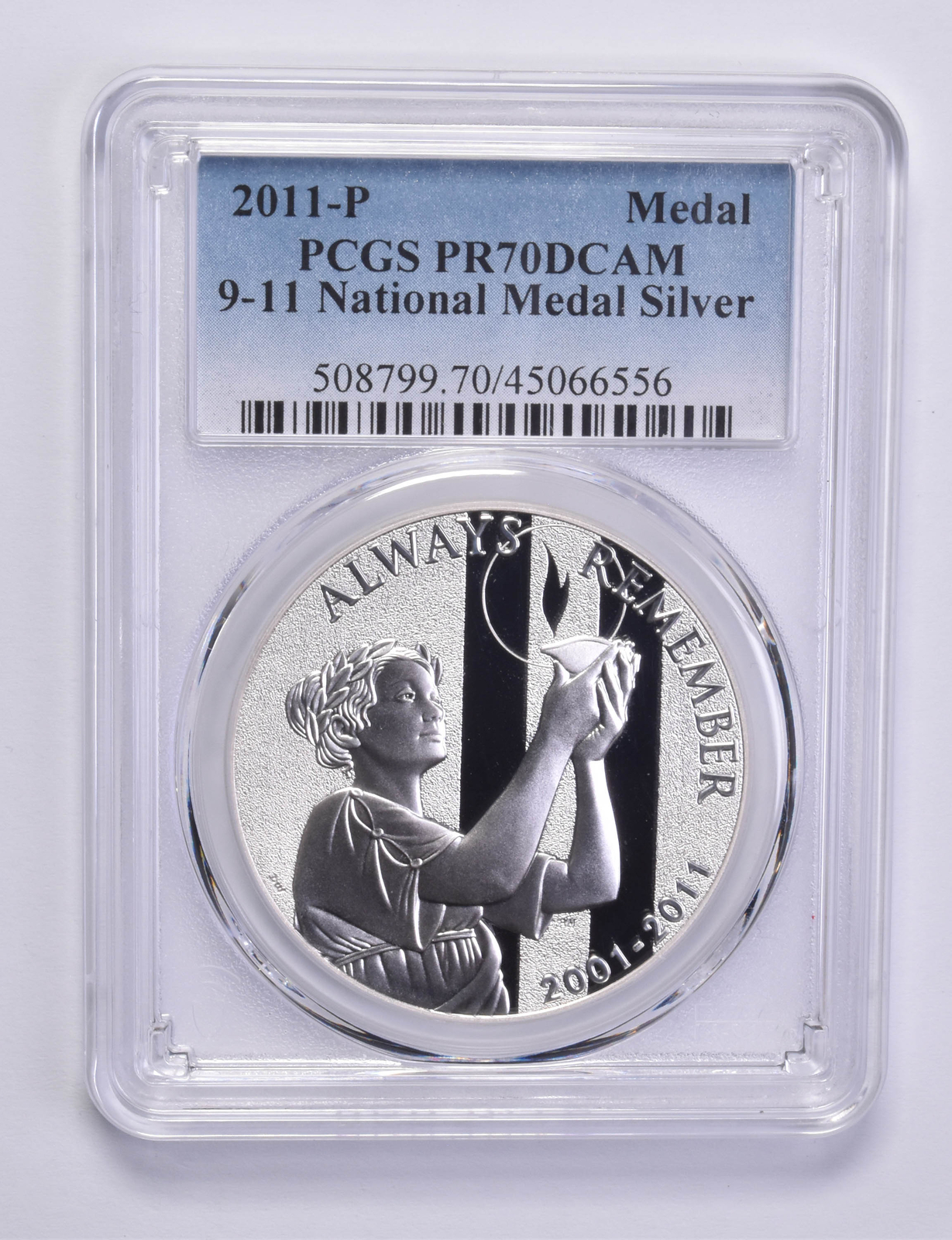 2011-P September 11th Memorial Commemorative Silver Medal DCAM PR70 PCGS
