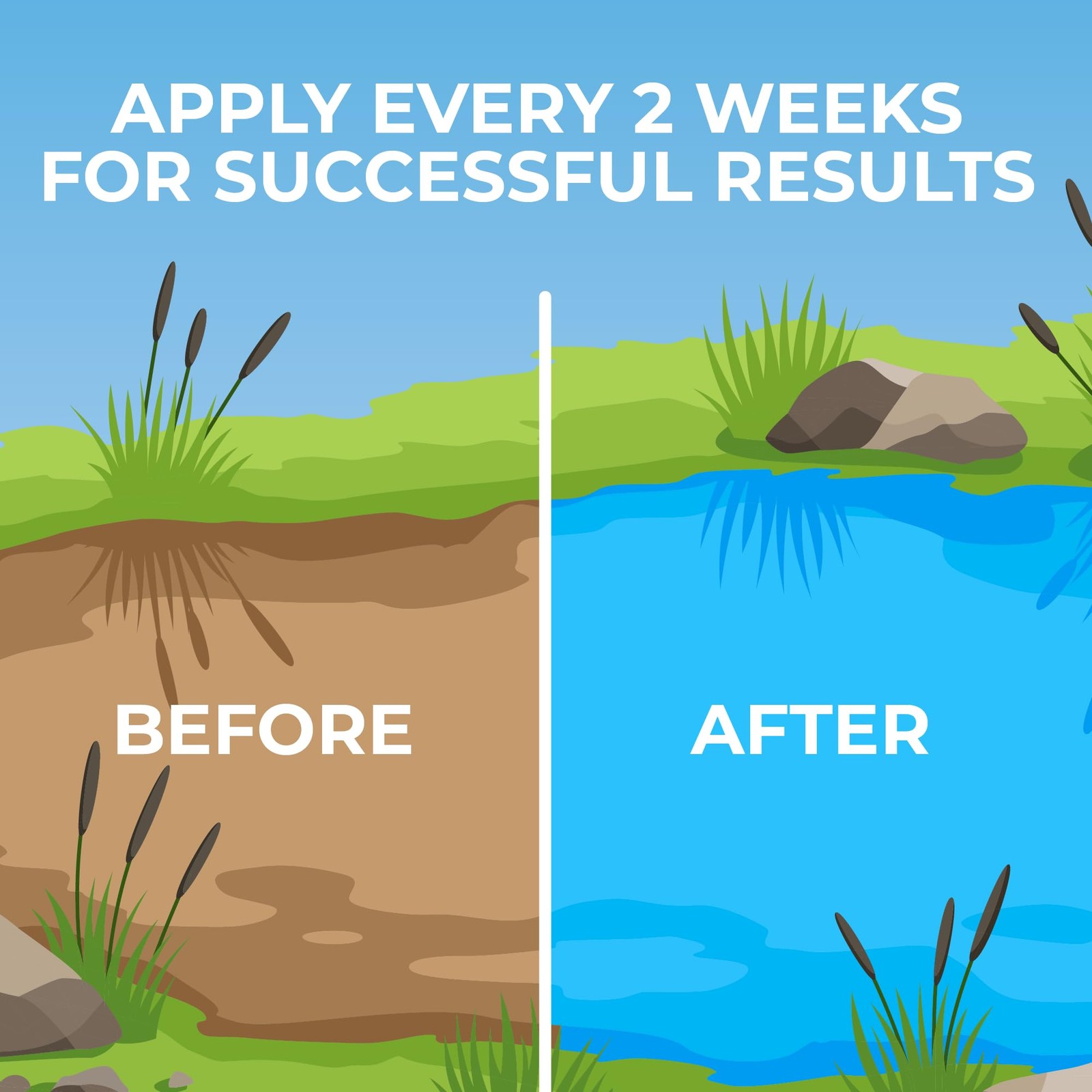 Ultimate Muck Reducer, Large Pond & Lake Beneficial Bacteria Treatment, Natur...