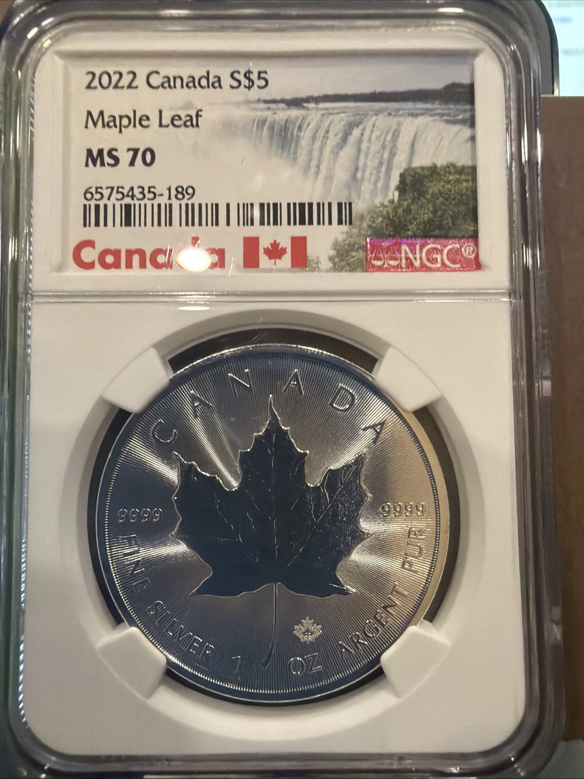 2022 $5 Canada Silver Maple Leaf Coin NGC MS70