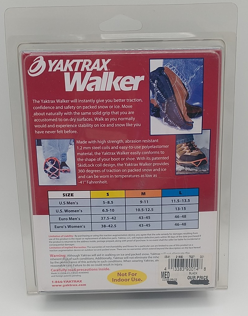 YAKTRAX Walker For Bass Size M Lightweight Spikeless