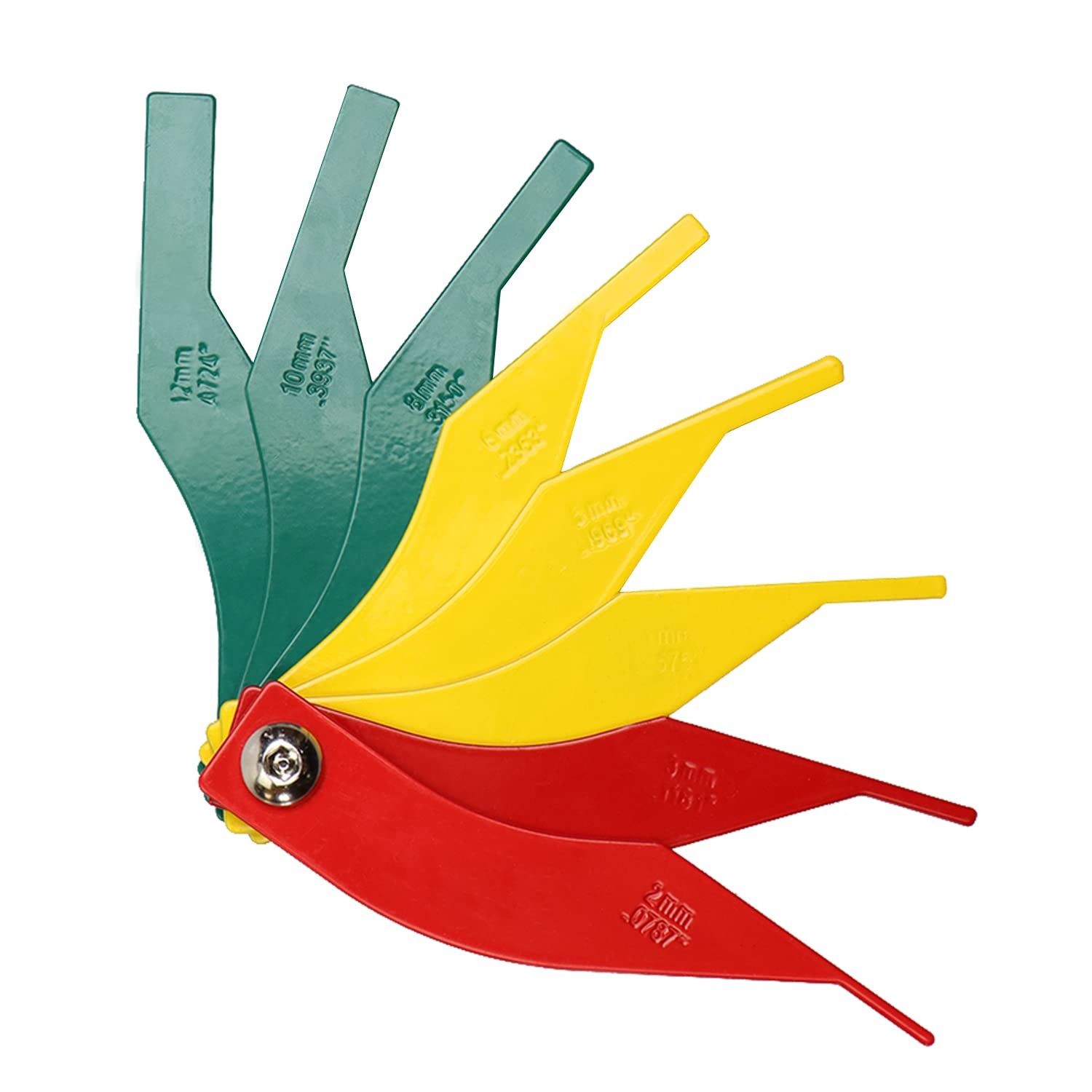 VKVXCLON Brake Lining Thickness Gauge, 8 Piece Steel Automotive Pad...