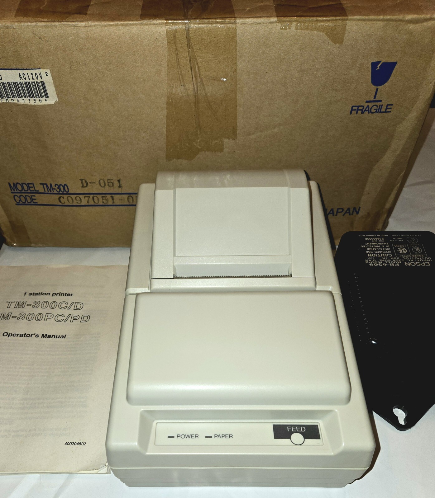 Epson TM-300D Model M52JD Dot Matrix POS Receipt/kitchen Printer w/ Serial Port