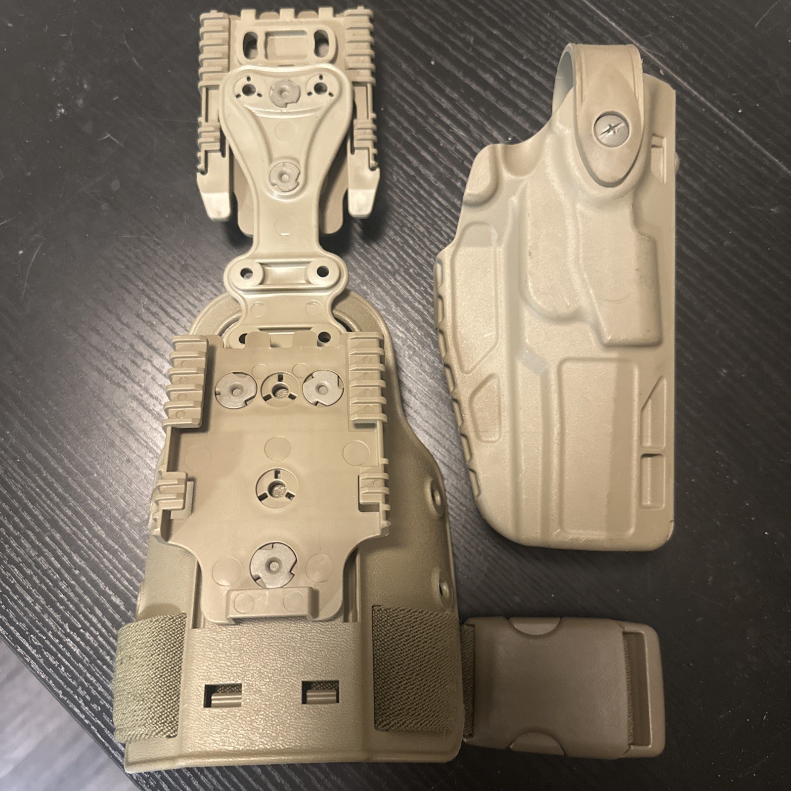 Safariland Military Mid Ride Rig Drop Leg 7360-450 Holster Sig P320 P250 RH FDE