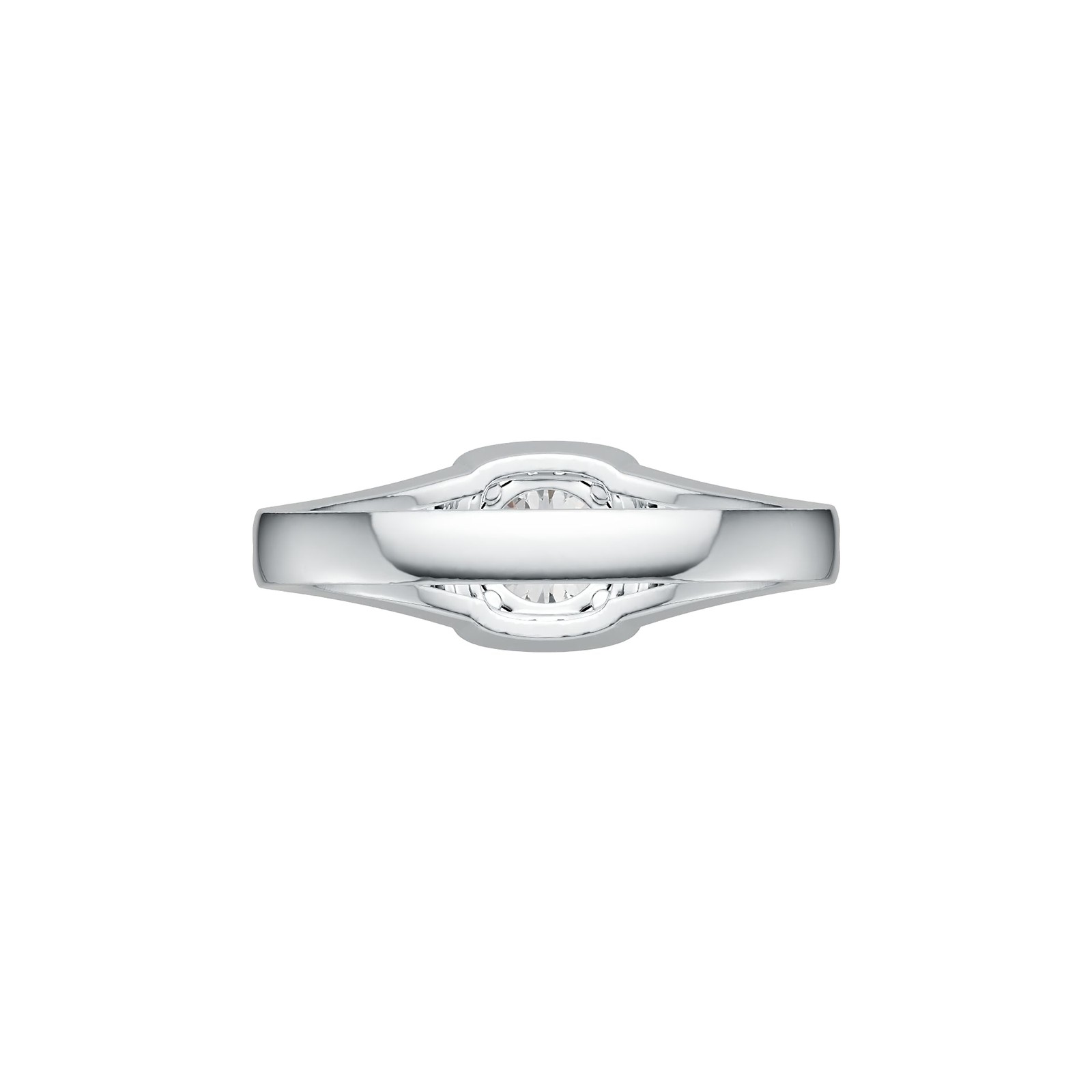 Sterling Silver Semi Mount Ring Setting Round RD 6.5x6.5mm Halo Split Shank