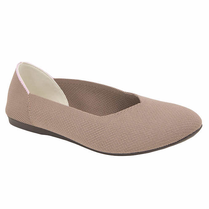Jsport Women's Ballet Flats Round Toe Walking Flats Slip On Shoes Soft