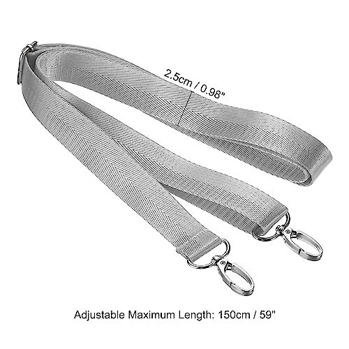 59" Shoulder Strap, 0.98" Width Nylon Adjustable Replacement Strap with Grey