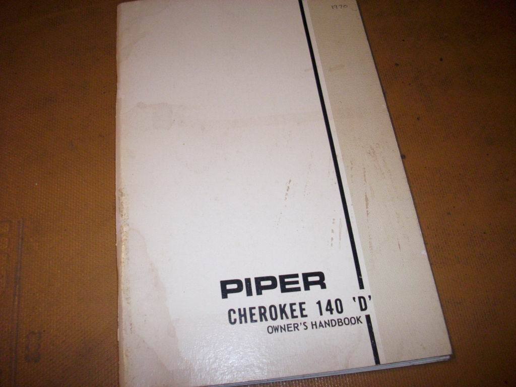 Piper Cherokee 140 'D',  PA-28-140 Owner's Handbook Manual