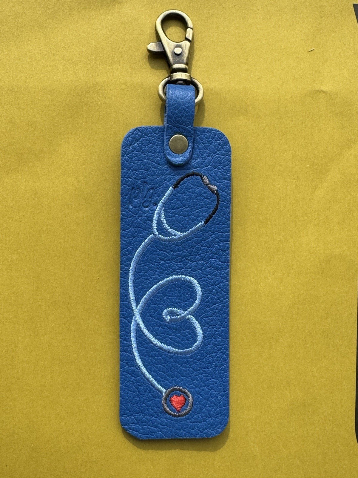 Portland Leather Goods PLG Nurse Doctor Appreciation Keychain Purse Flair Blue