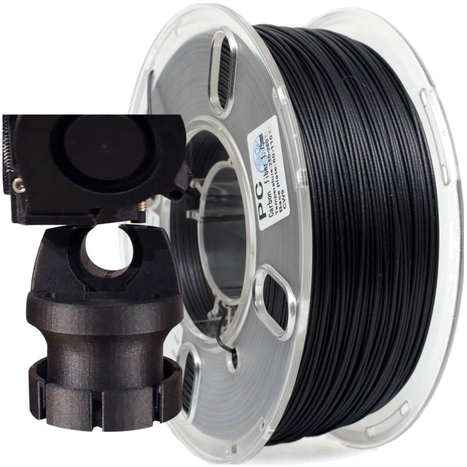 High Strength Carbon Fiber Filament 1.75mm - 1kg Spool
