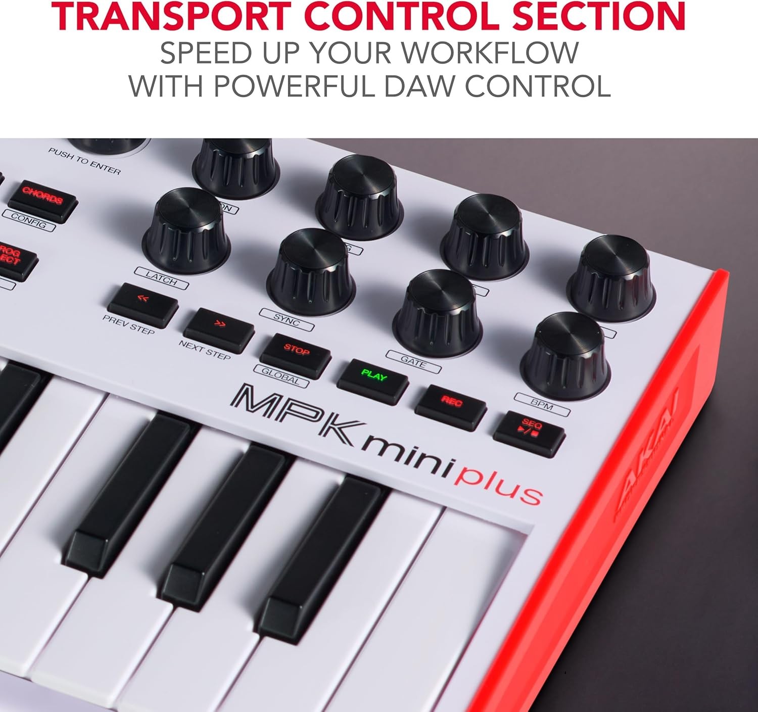 MPK Mini Plus,USB MIDI Keyboard Controller with 37 Mini Keys,8 MPC Pads
