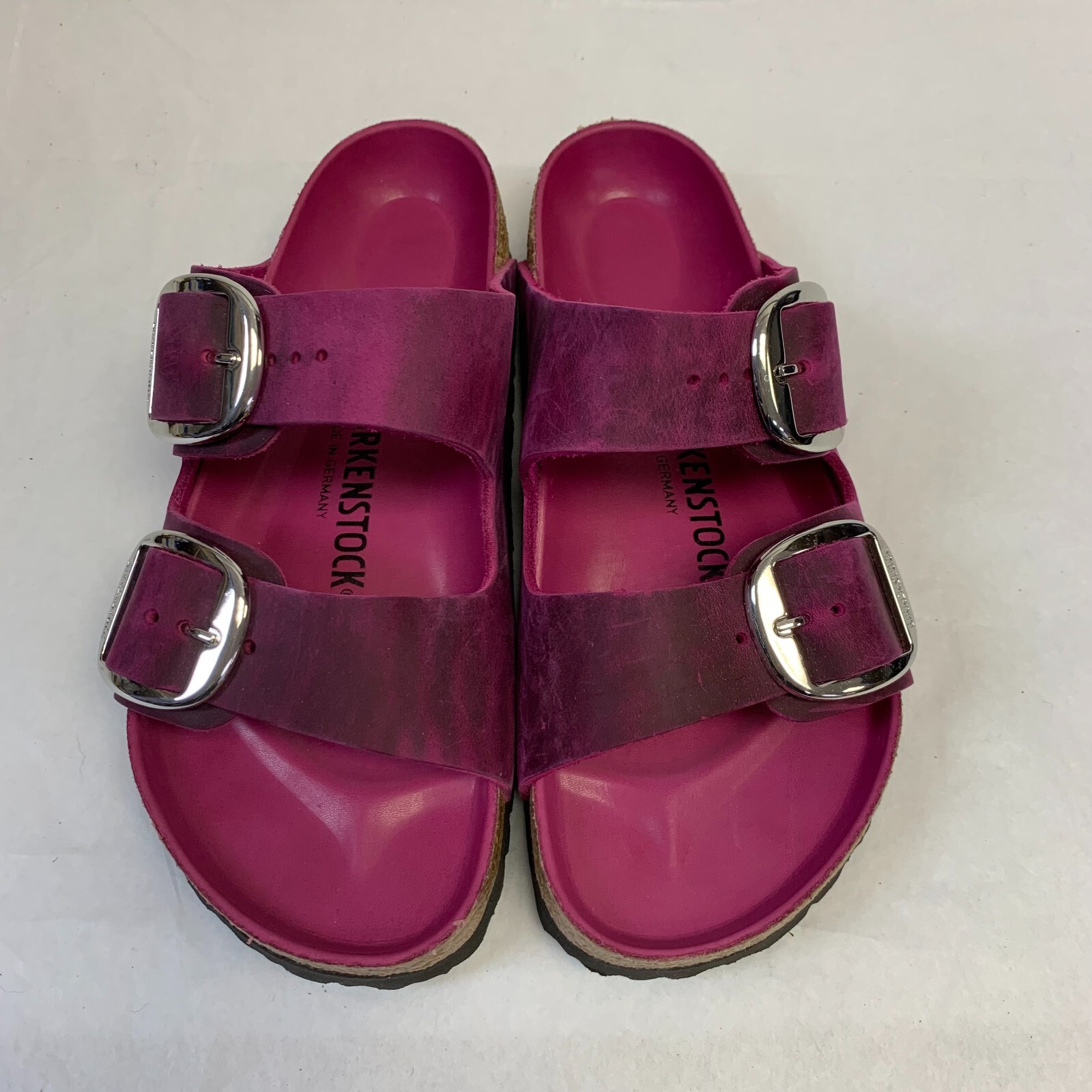 Birkenstock New w/ Box Arizona Big Buckle Festival Fuchsia Oiled Exquisite Reg