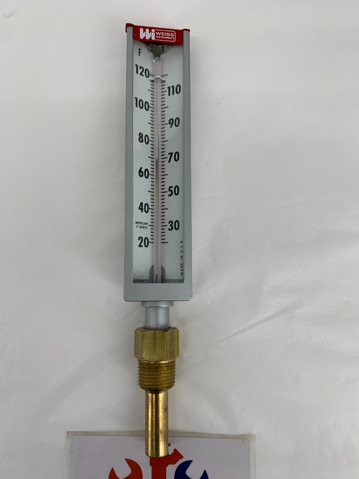 Weiss Instruments TL5S2 Straight Thermometer Range 20/120F
