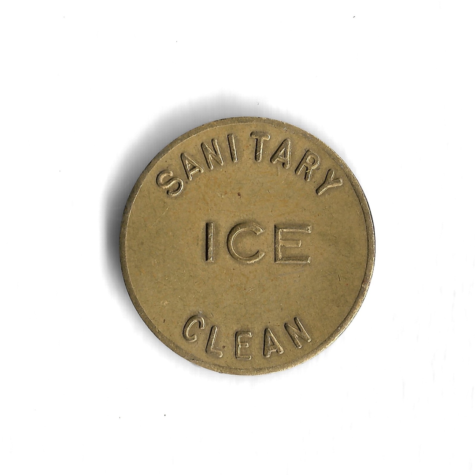 ~22mm Vintage Sanitary Ice Clean Token Blank Reverse