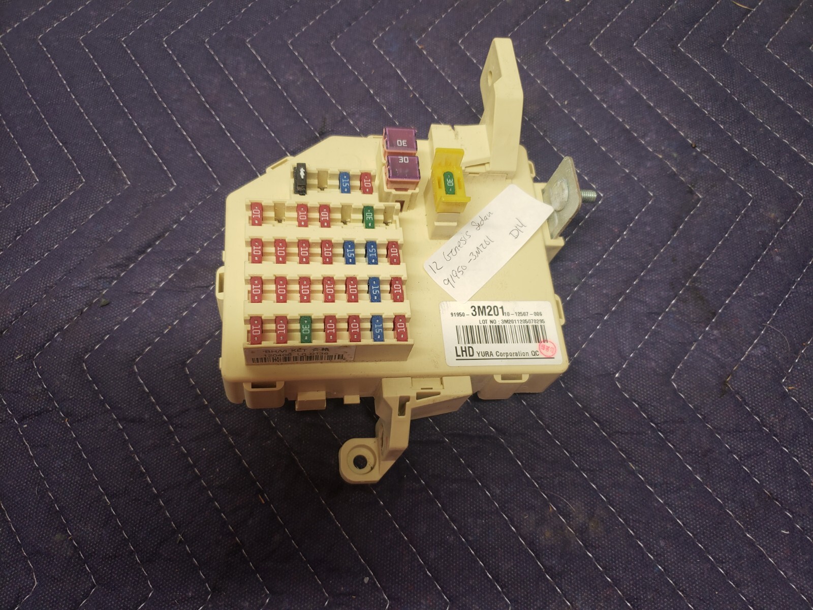 2012 2013 Hyundai Genesis Fuse Box Relay Junc Block Panel 919503M201 Oem 12 13